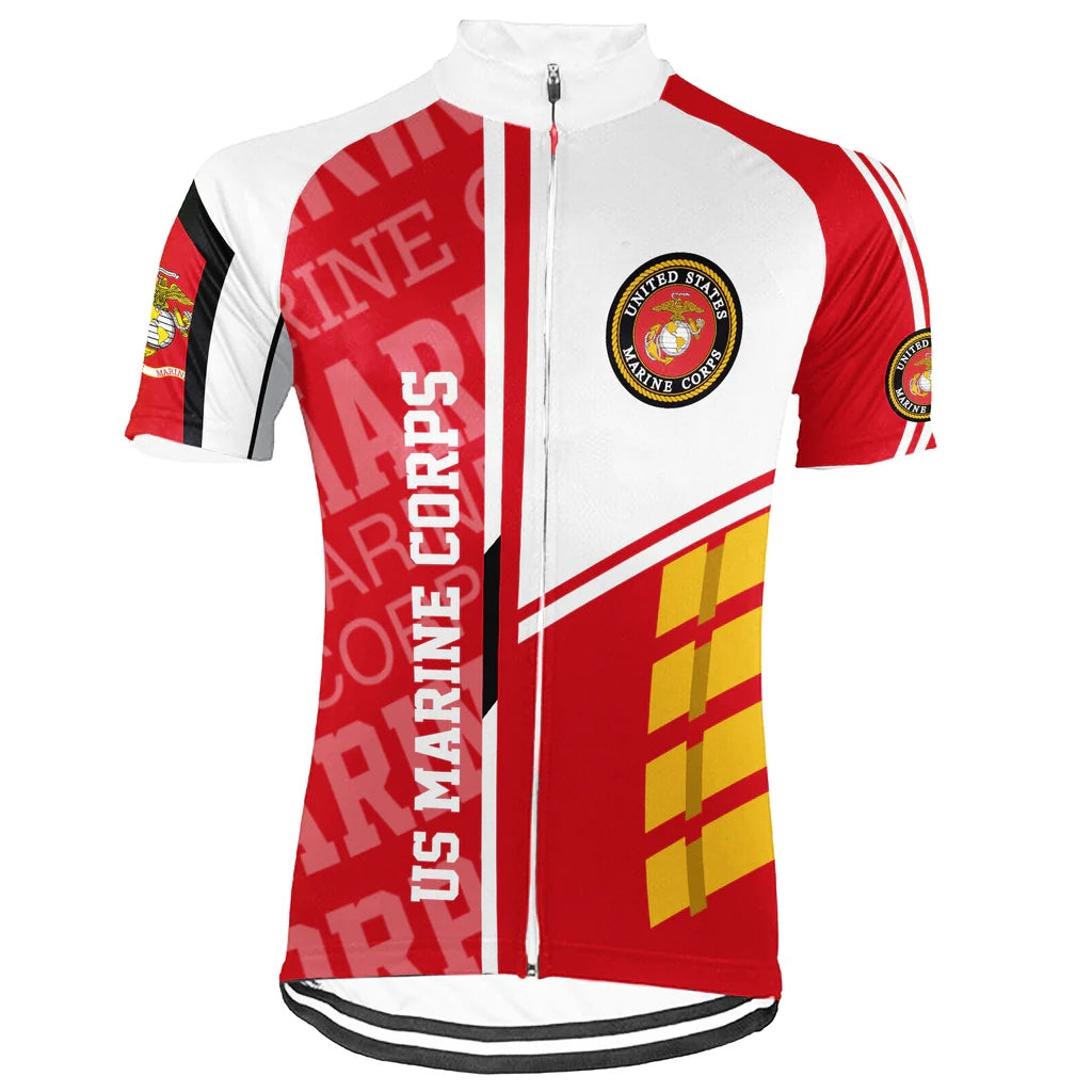 Customized USMC US MARINE CORPS Men's Cycling Jersey Short Sleeve