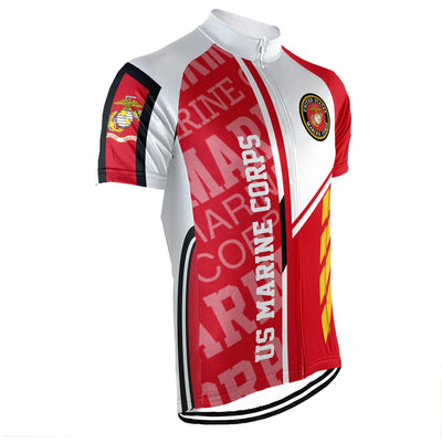 Customized USMC US MARINE CORPS Men's Cycling Jersey Short Sleeve