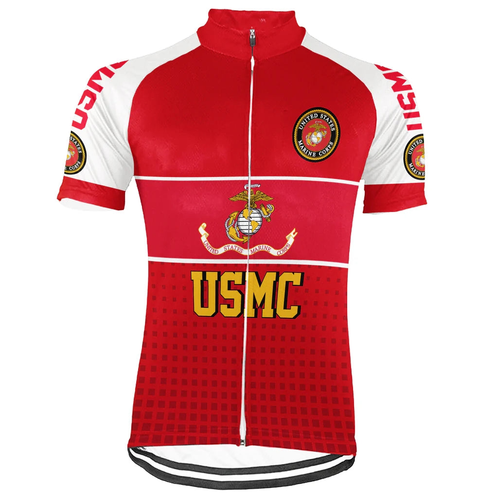 Customized USMC US MARINE CORPS Men's Cycling Jersey Short Sleeve