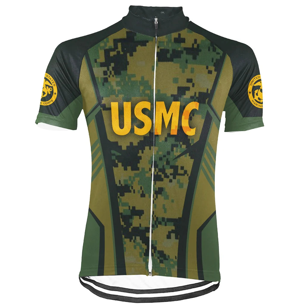 Customized USMC US MARINE CORPS Men's Cycling Jersey Short Sleeve