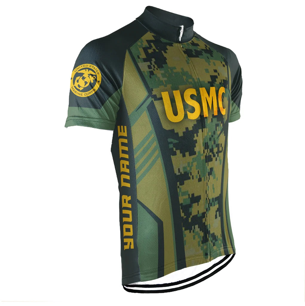 Customized USMC US MARINE CORPS Men's Cycling Jersey Short Sleeve