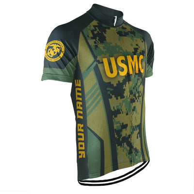 Customized USMC US MARINE CORPS Men's Cycling Jersey Short Sleeve