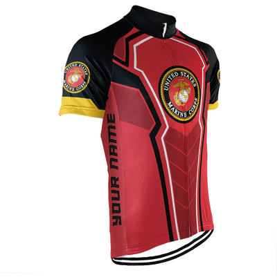 Customized USMC US MARINE CORPS Men's Cycling Jersey Short Sleeve