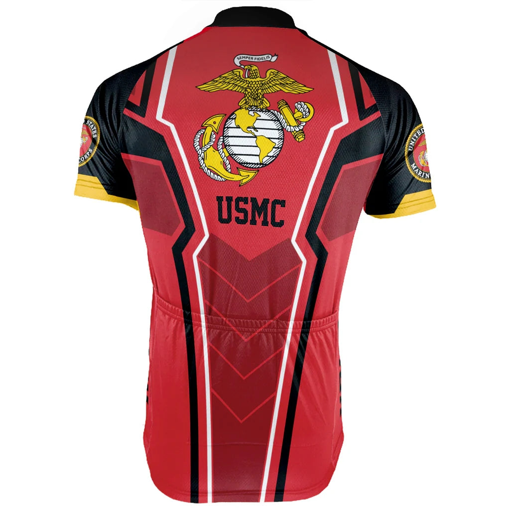 Customized USMC US MARINE CORPS Men's Cycling Jersey Short Sleeve