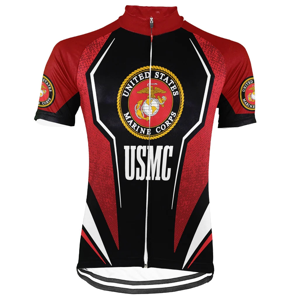 Customized USMC US MARINE CORPS Men's Cycling Jersey Short Sleeve