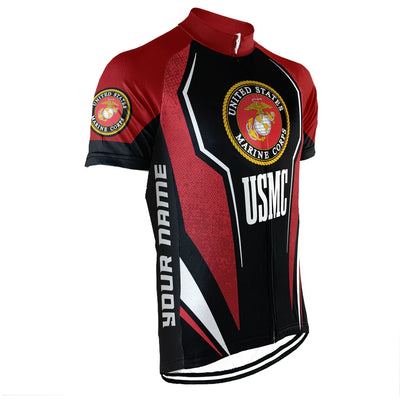 Customized USMC US MARINE CORPS Men's Cycling Jersey Short Sleeve