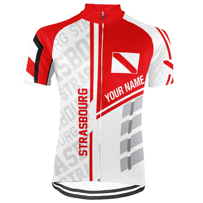 Customized Strasbourg Men's Cycling Jersey Short Sleeve