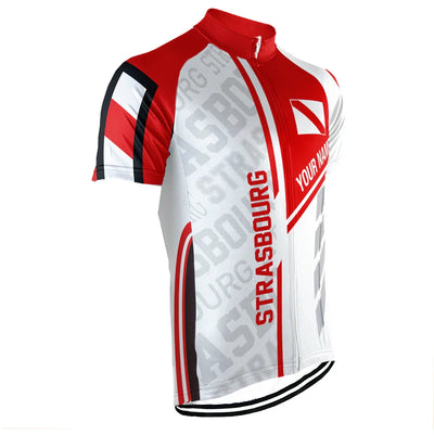 Customized Strasbourg Men's Cycling Jersey Short Sleeve