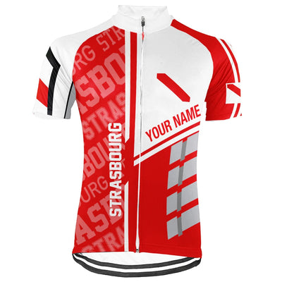 Customized Strasbourg Men's Cycling Jersey Short Sleeve