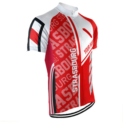Customized Strasbourg Men's Cycling Jersey Short Sleeve