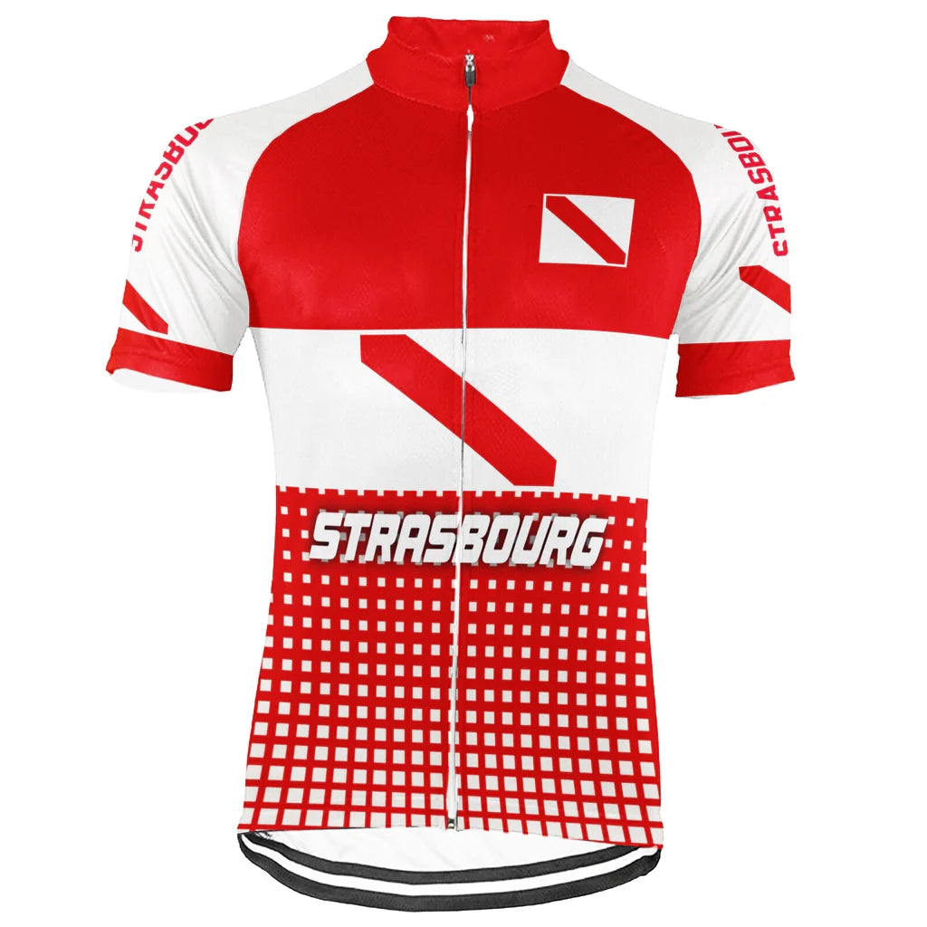 Customized Strasbourg Men's Cycling Jersey Short Sleeve