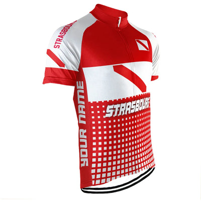 Customized Strasbourg Men's Cycling Jersey Short Sleeve