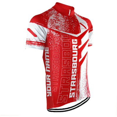 Customized Strasbourg Men's Cycling Jersey Short Sleeve