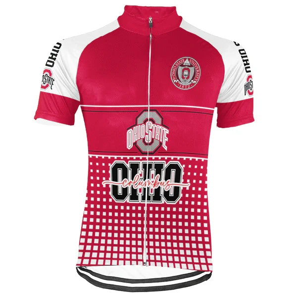 Customized Ohio State University Men's Cycling Jersey Short Sleeve