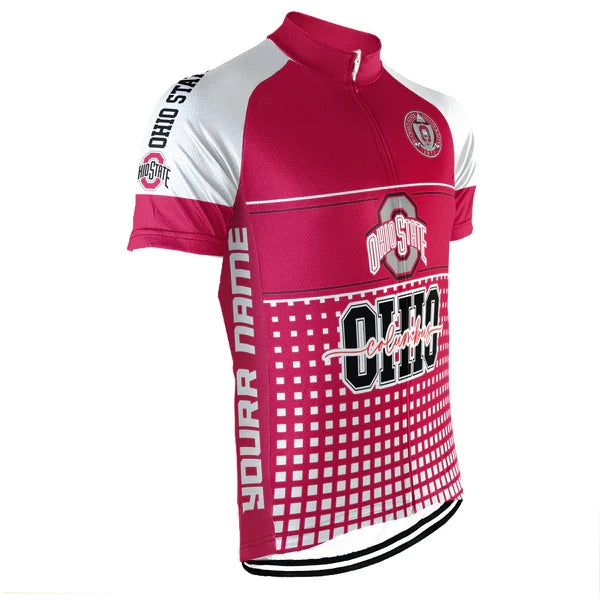 Customized Ohio State University Men's Cycling Jersey Short Sleeve