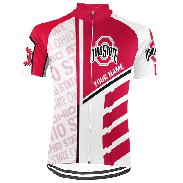 Customized Ohio State University Men's Cycling Jersey Short Sleeve
