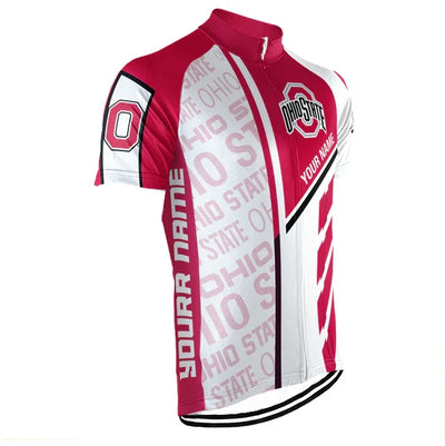 Customized Ohio State University Men's Cycling Jersey Short Sleeve