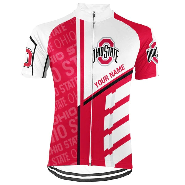 Customized Ohio State University Men's Cycling Jersey Short Sleeve