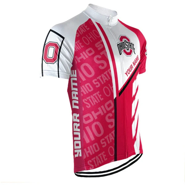 Customized Ohio State University Men's Cycling Jersey Short Sleeve