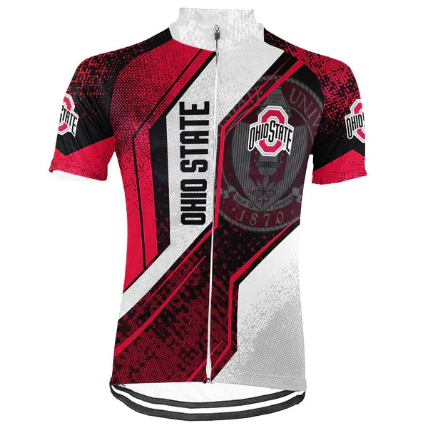 Customized Ohio State University Men's Cycling Jersey Short Sleeve