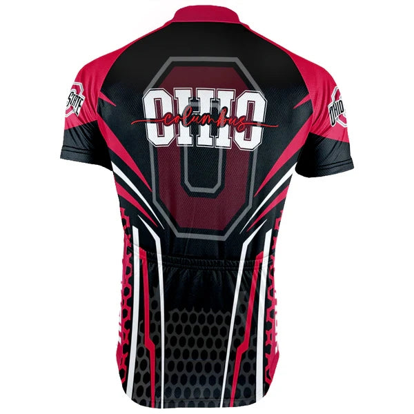 Customized Ohio State University Men's Cycling Jersey Short Sleeve