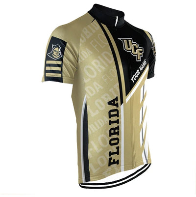 Customized University of Central Florida UCF Men's Cycling Jersey Short Sleeve