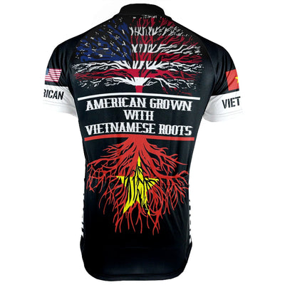 Customized Vietnamese American Men's Cycling Jersey Short Sleeve
