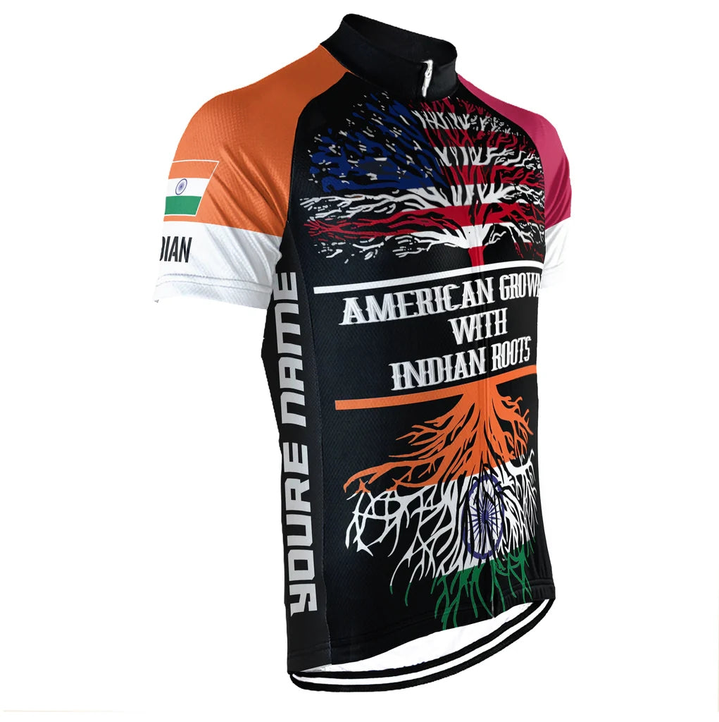 Customized Indian American Men's Cycling Jersey Short Sleeve