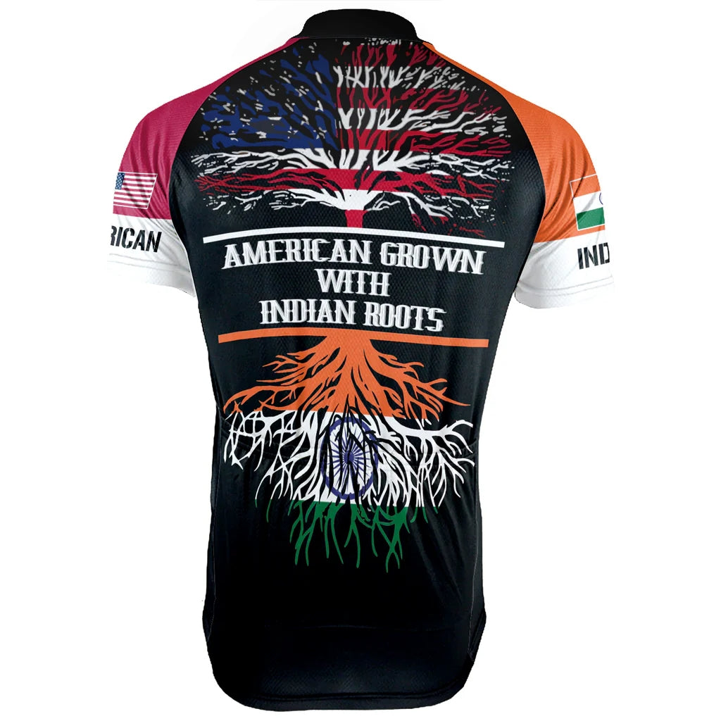 Customized Indian American Men's Cycling Jersey Short Sleeve