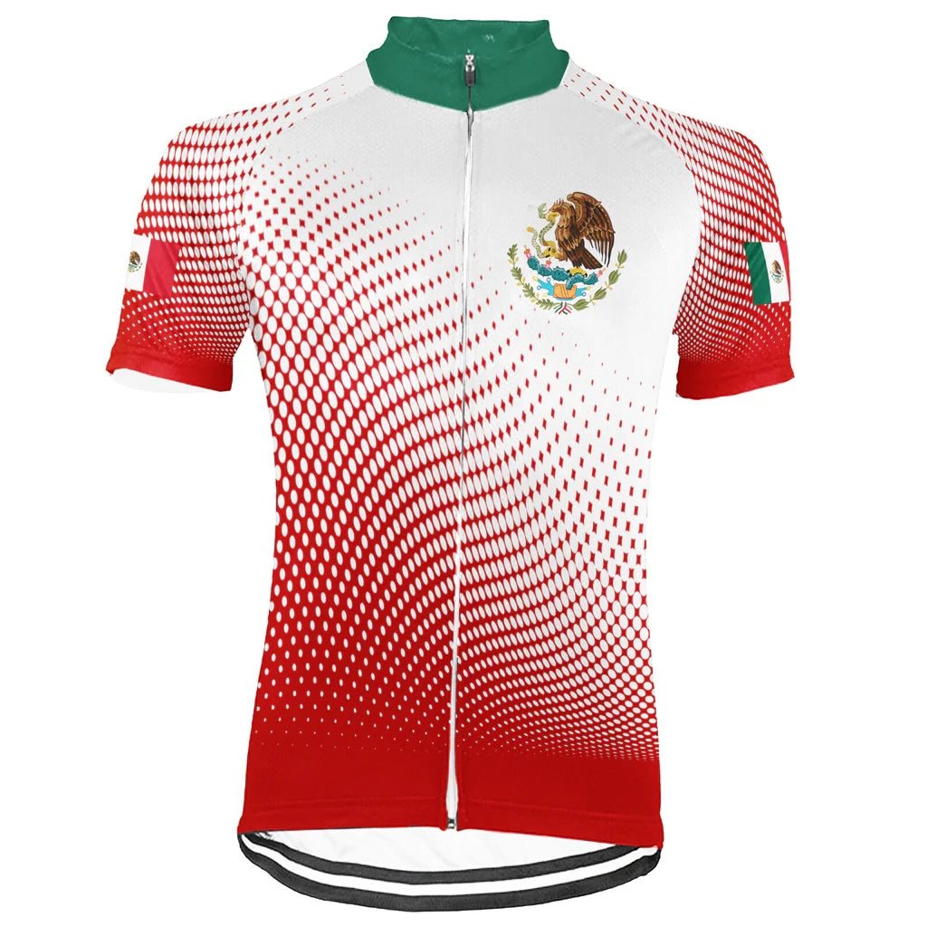 Customized Mexico Men's Cycling Jersey Short Sleeve