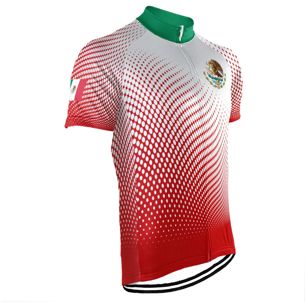 Customized Mexico Men's Cycling Jersey Short Sleeve