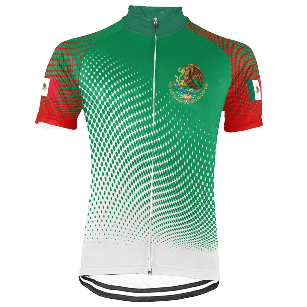 Customized Mexico Men's Cycling Jersey Short Sleeve