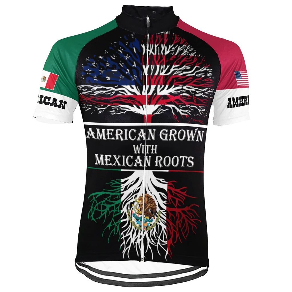 Customized Mexican American Men's Cycling Jersey Short Sleeve