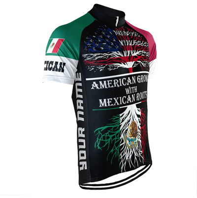 Customized Mexican American Men's Cycling Jersey Short Sleeve