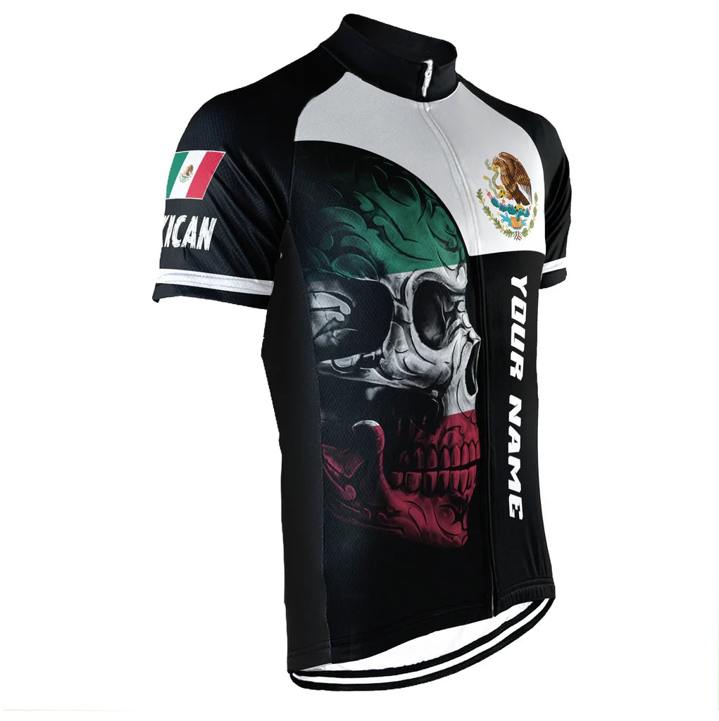 Customized Mexican American Men's Cycling Jersey Short Sleeve