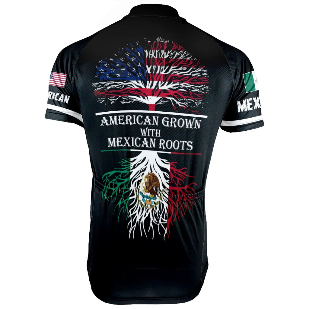 Customized Mexican American Men's Cycling Jersey Short Sleeve