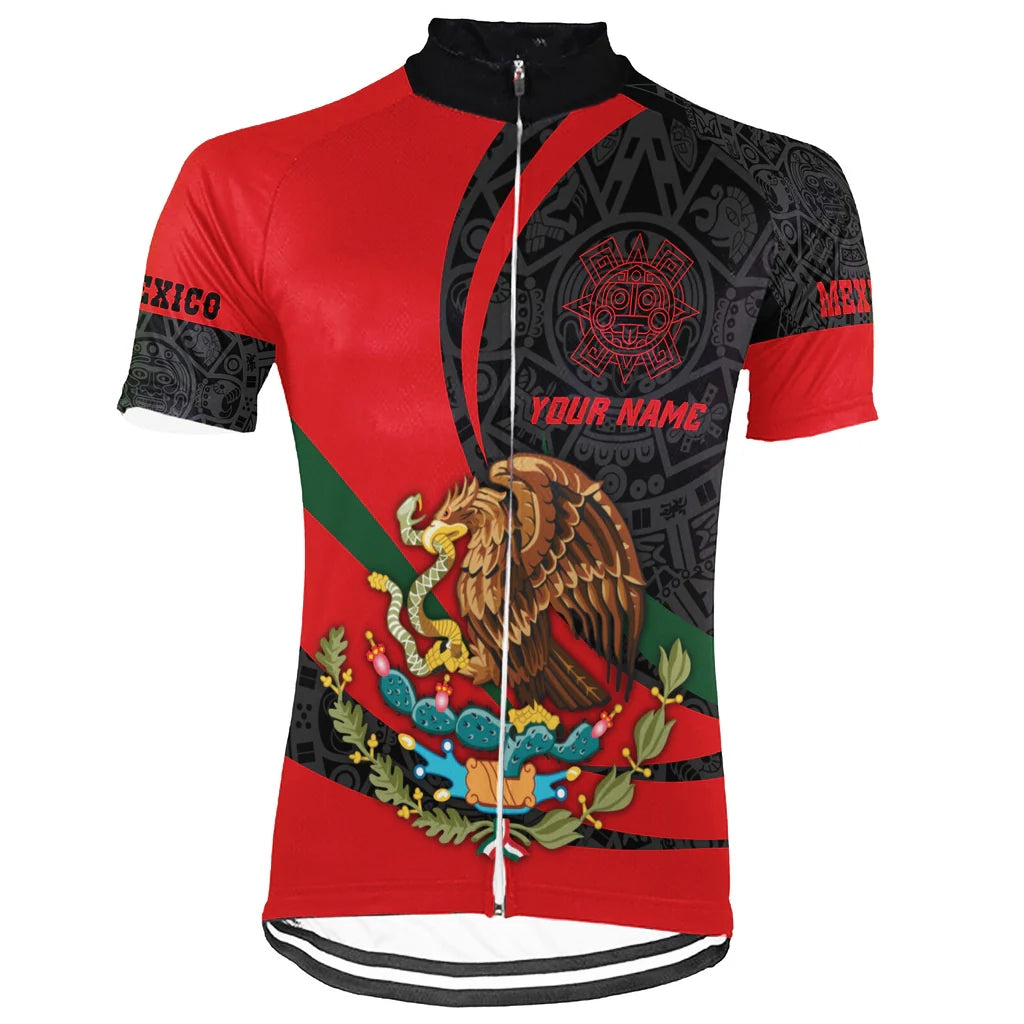 Customized Mexican American Men's Cycling Jersey Short Sleeve