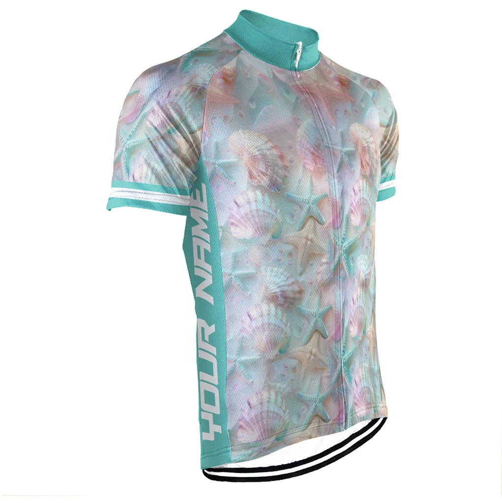 Customized Coastal Shell Men's Cycling Jersey Short Sleeve