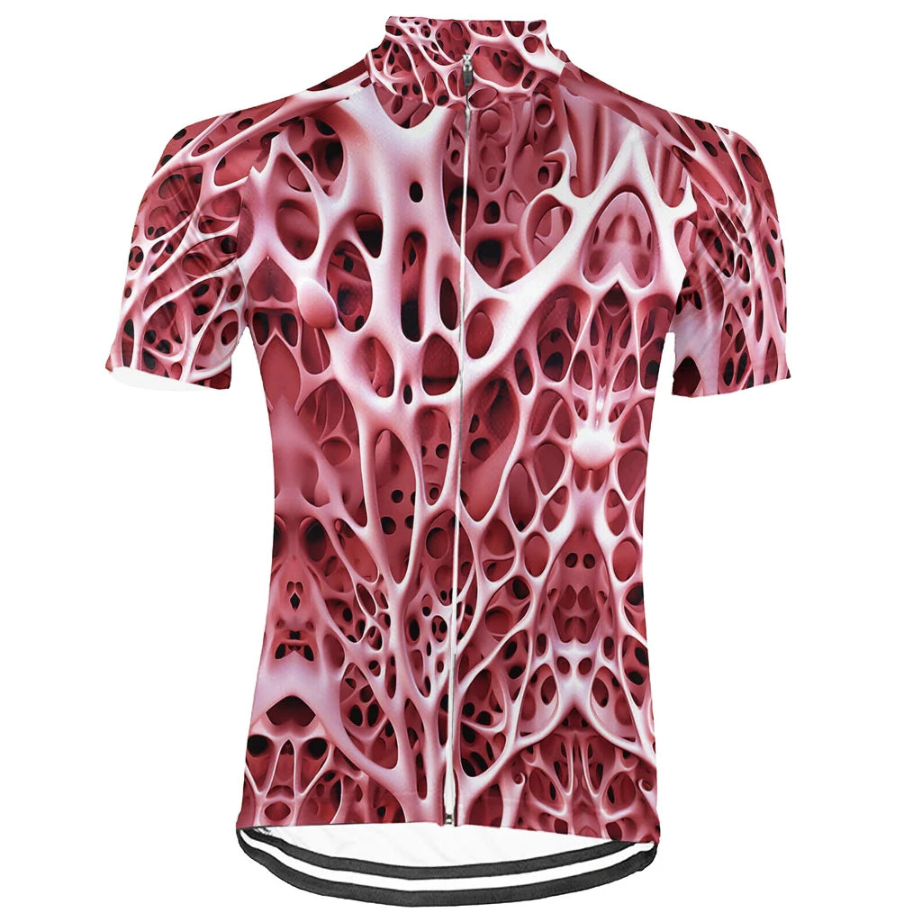 Customized 3D Stripe Men's Cycling Jersey Short Sleeve