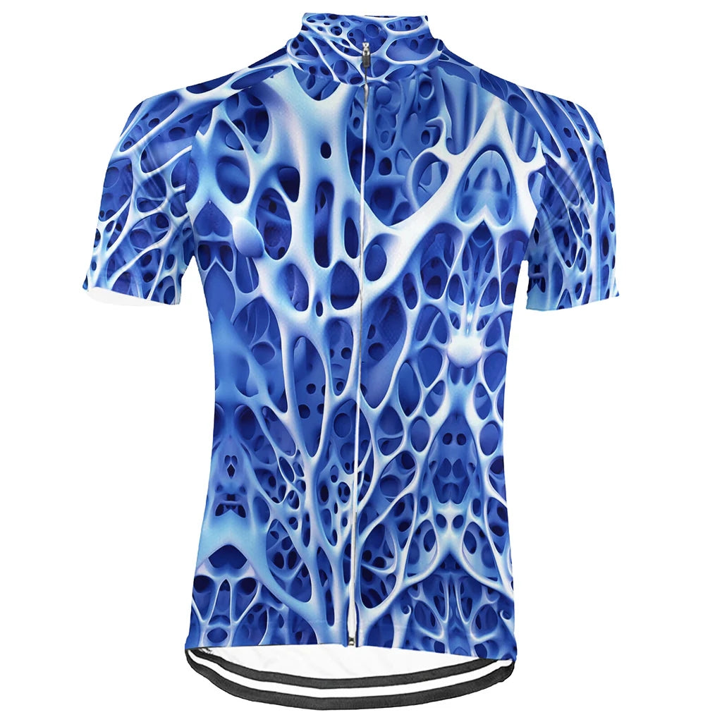 Customized 3D Stripe Men's Cycling Jersey Short Sleeve