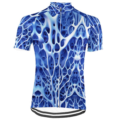Customized 3D Stripe Men's Cycling Jersey Short Sleeve