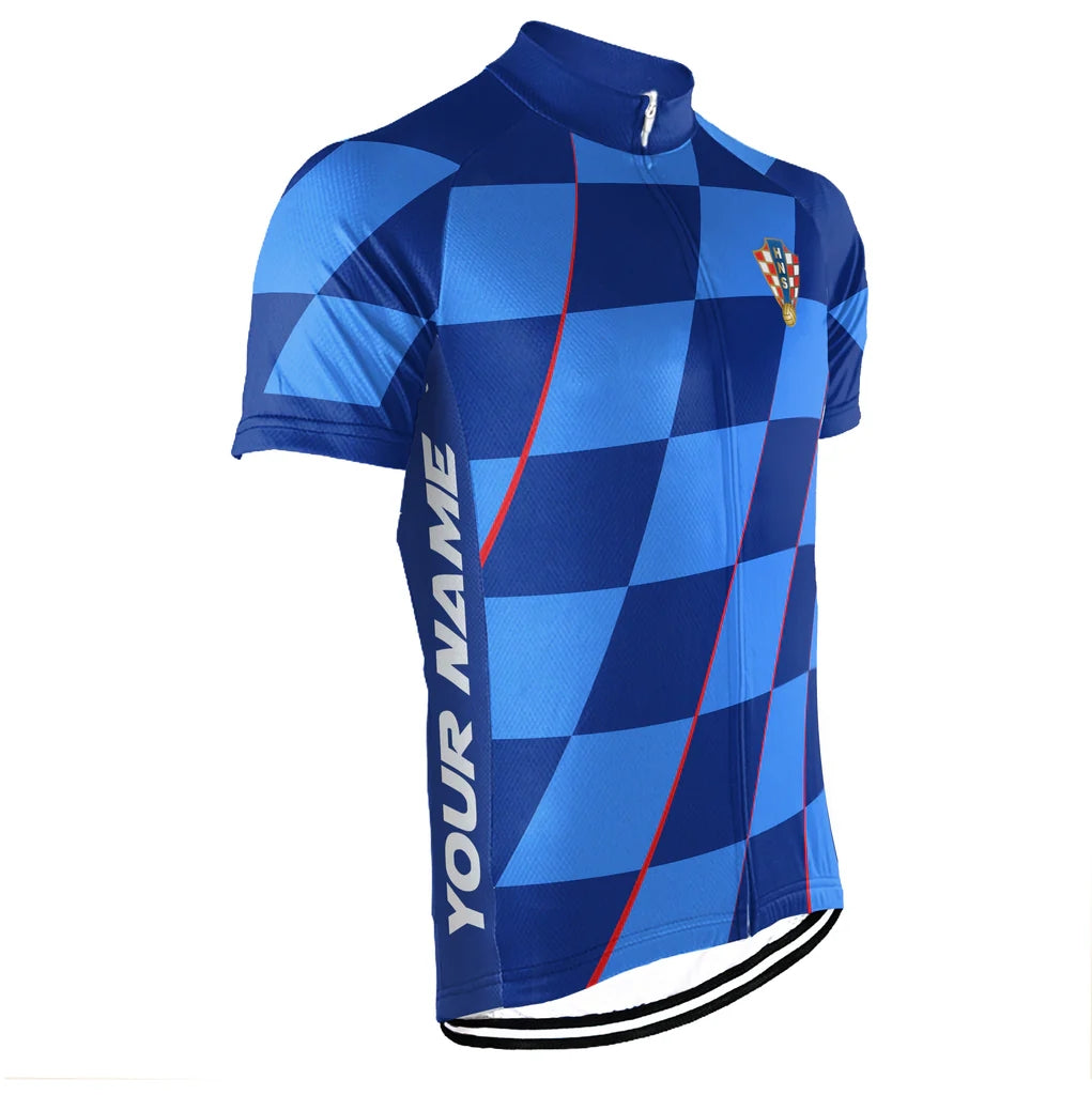 Customized Croatia Men's Cycling Jersey Short Sleeve