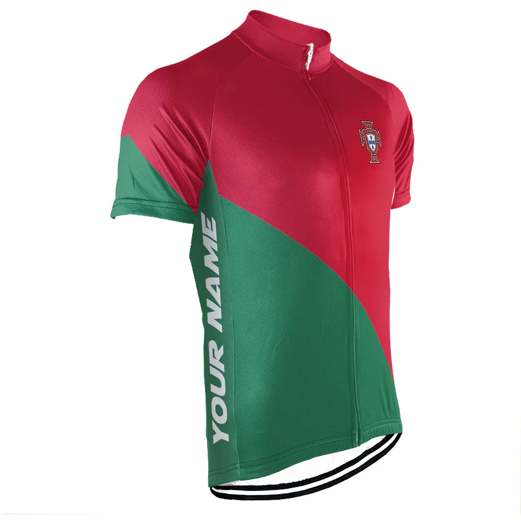 Customized Portugal Men's Cycling Jersey Short Sleeve