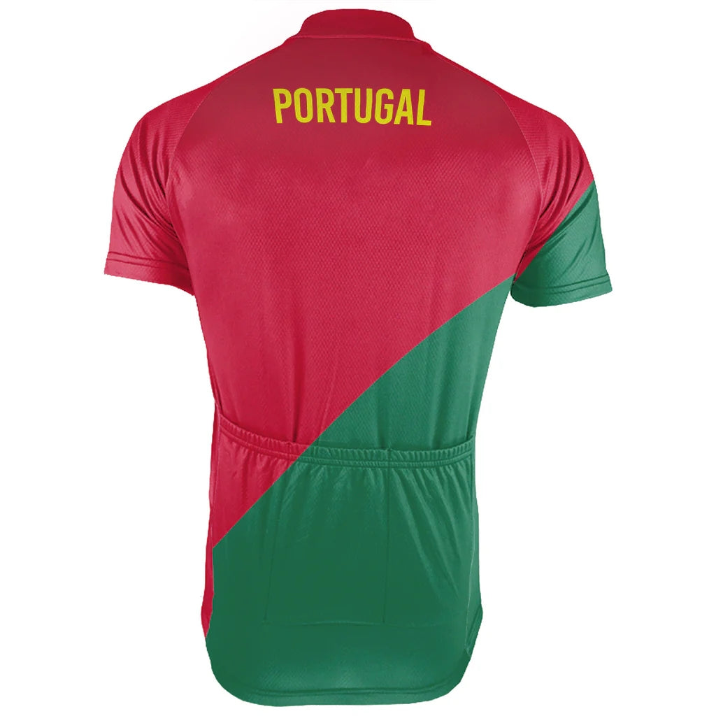Customized Portugal Men's Cycling Jersey Short Sleeve