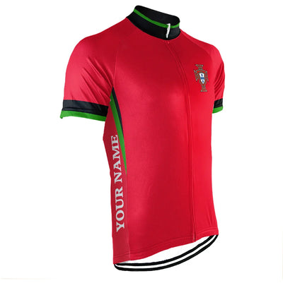 Customized Portugal Men's Cycling Jersey Short Sleeve