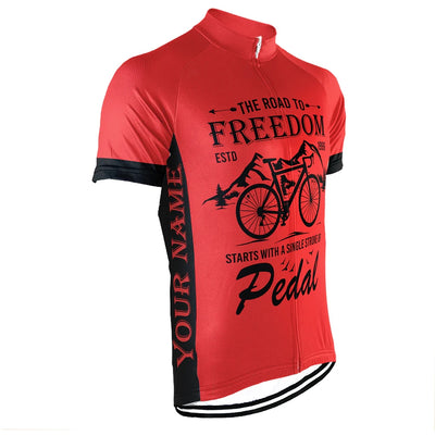 Customized Freedom Men's Cycling Jersey Short Sleeve