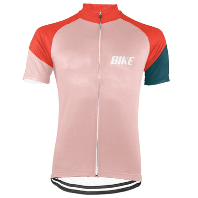 Customized Apricot Men's Cycling Jersey Short Sleeve
