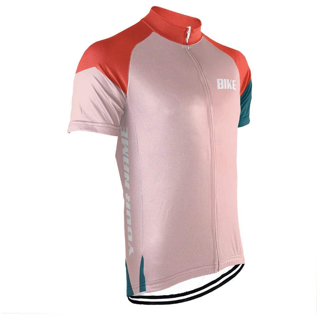 Customized Apricot Men's Cycling Jersey Short Sleeve