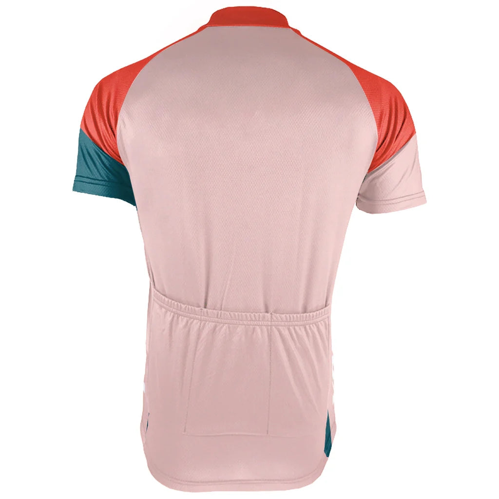 Customized Apricot Men's Cycling Jersey Short Sleeve