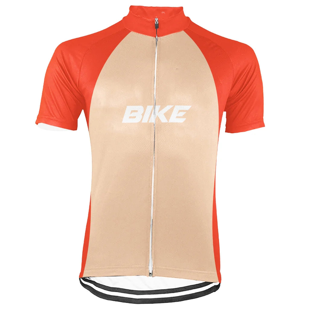 Customized Apricot Men's Cycling Jersey Short Sleeve